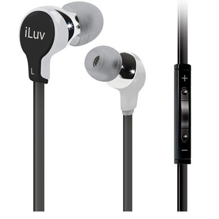iLuv iEP317 Stereo Earphones with Apple Remote Control & Mic - Silver