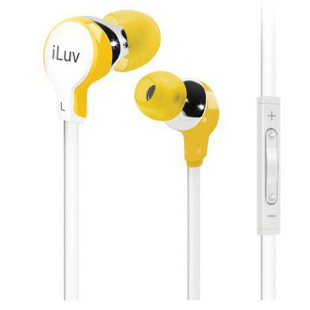 iLuv iEP317 Stereo Earphones with Apple Remote Control & Mic - Yellow