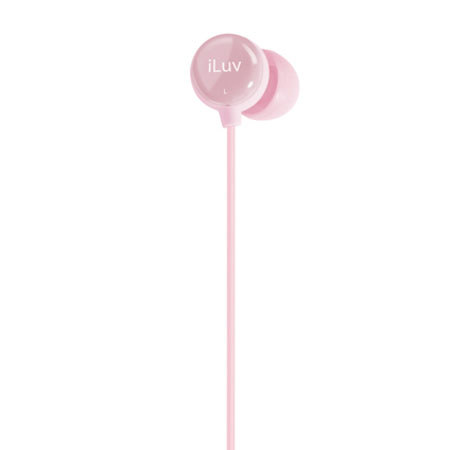 iLuv Sweet Cotton Mini High-Fidelity Stereo Earphones, Pink