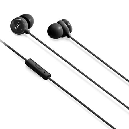 iLuv Sweet Cotton Mini High-Fidelity Stereo Earphones, Black