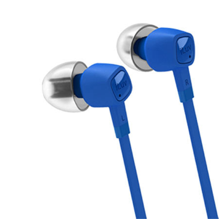 iLuv Bubble Gum Pro High-Performance Earphones for Smartphones, Blue