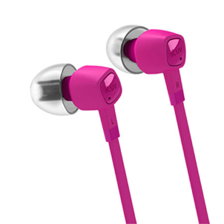 iLuv Bubble Gum Pro High-Performance Earphones for Smartphones, Pink