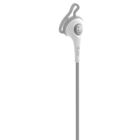 iLuv FitActive High-Fidelity Sports Earphones for iPad/iPhone/iPod, White