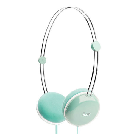 iLuv Sweet Cotton Stereo Headphone for iPad/iPhone/iPod, Pastel Blue