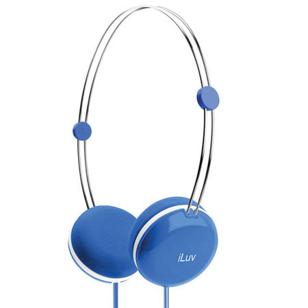 iLuv Sweet Cotton Stereo Headphone for iPad/iPhone/iPod, Blue