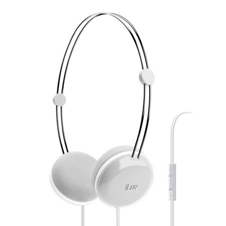 iLuv Sweet Cotton Stereo Headphone for iPad/iPhone/iPod, White