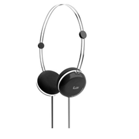iLuv Sweet Cotton High-Fidelity Stereo Headphones for Smartphones, Black