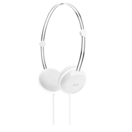 iLuv Sweet Cotton High-Fidelity Stereo Headphones for Smartphones, White