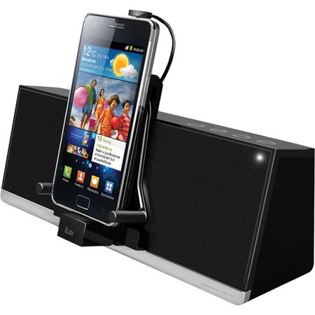 iLuv MobiDock Stereo Speaker Dock for Smartphones and Kindle Fire/Touch, Black