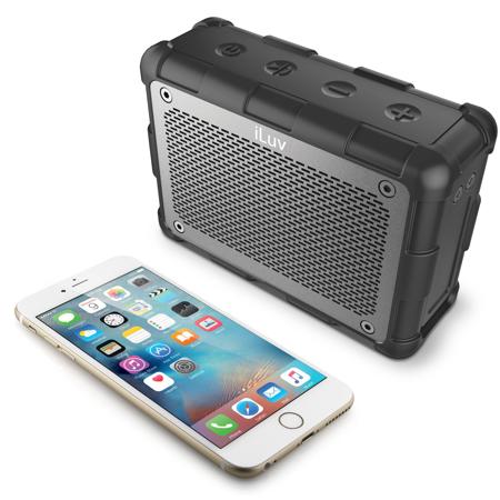 iLuv Impact Level 2 Waterproof Bluetooth Speaker with Built-in Mic, Single
