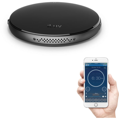 iLuv SmartShaker 2 Wireless Smartphone-Controlled Bed Alarm Shaker, Black