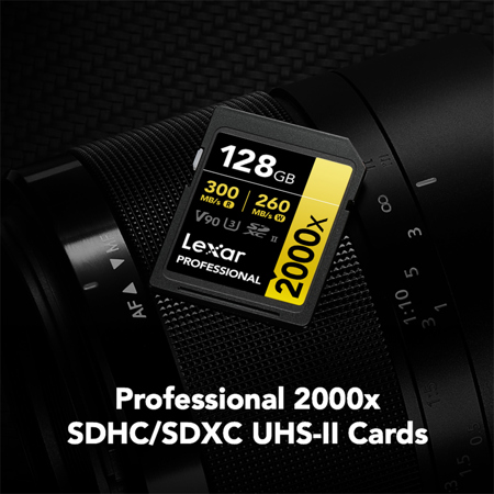 Lexar Carte mémoire 128 Go 2000x UHS-II SDXC – Abchir