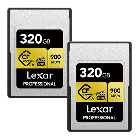 Lexar GOLD Series Professional 320GB CFexpress Type-A Memory Card, 2-Pack