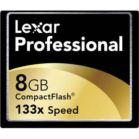 Lexar 8GB, 133x Professional High Speed Series, Compact Flash Memory Card