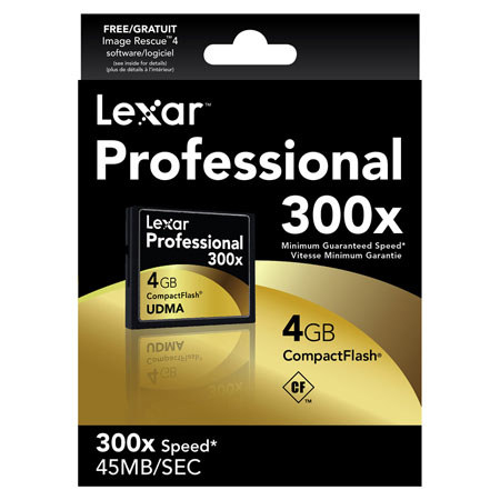 Lexar 4GB Professional 300x UDMA Compact Flash Memory Card - SKU#1621481