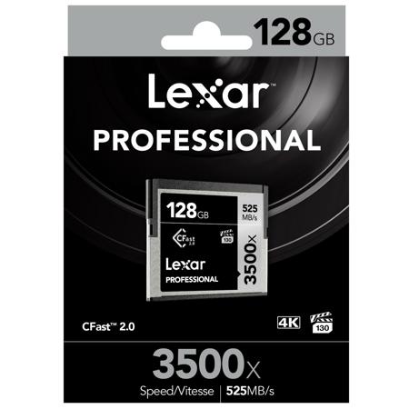 Lexar 128GB Professional 3500x CFast 2.0 Memory Card