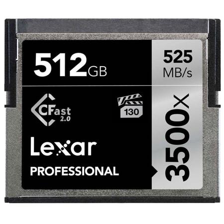 Lexar 512GB Professional 3500x CFast 2.0 Memory Card