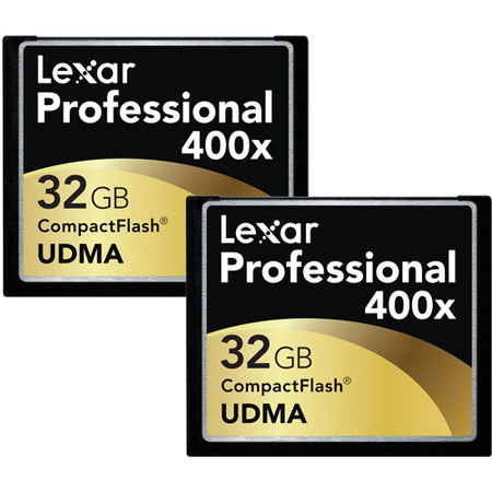 Lexar 32GB Professional 400x CompactFlash Card, 2-Pack