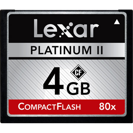 Lexar 4GB, 80x PLatinum II High Speed CF Memory Card