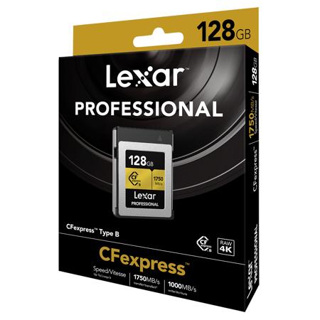 USED Lexar 128GB Professional CFexpress Type-B Memory Card, 1750MB