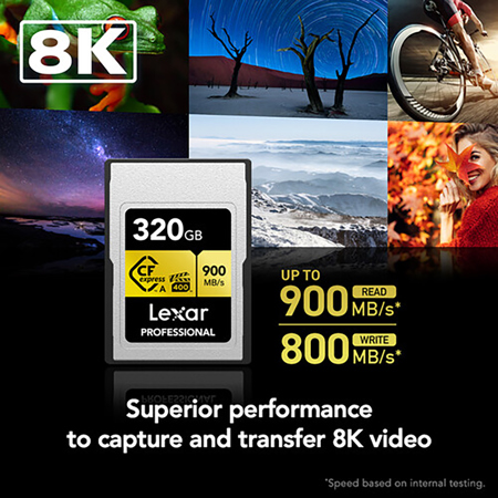 Lexar Gold Series Professional 320GB CFexpress Type-A Memory Card