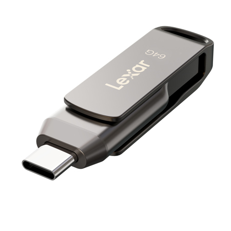 Lexar JumpDrive Dual Drive D400 64GB USB 3.1 Type-C Flash Drive