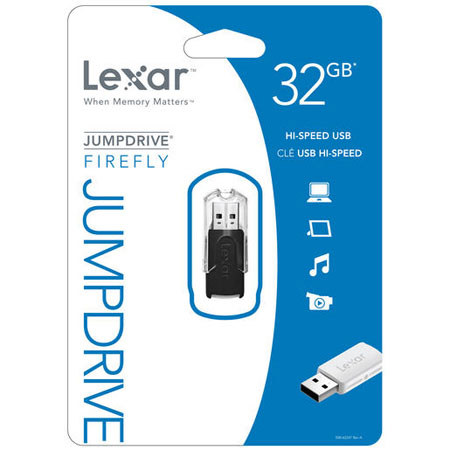 Lexar JumpDrive FireFly 32GB Portable Data Storage Device w/USB #LJDFF32GASBNA