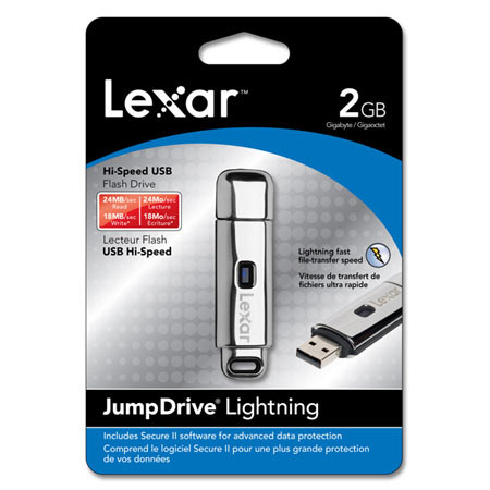 Lexar JumpDrive Lightning, 2GB 120x Spd USB Strg Device