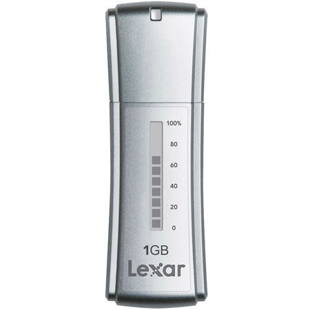 Lexar JumpDrive Mercury, 1 GB Portable Data Storage Device with Storage Capacity Meter, USB Interface.