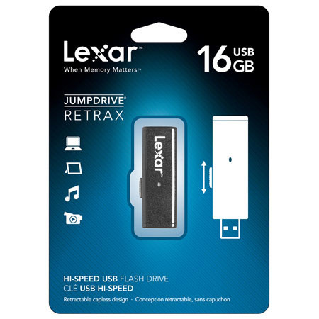 Lexar LJDRX16GASBNA JumpDrive Retrax, 16GB, Gray
