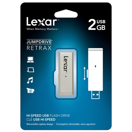 Lexar LJDRX2GBASBNA JumpDrive Retrax, 2GB, White
