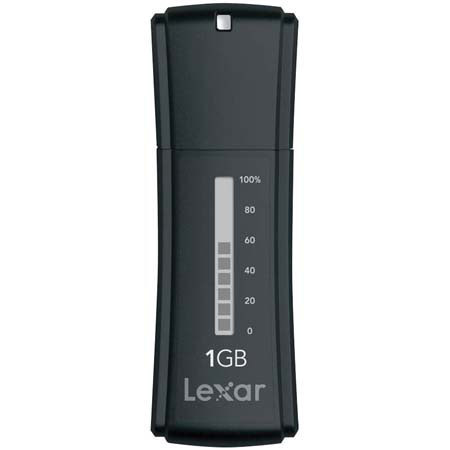 Lexar JumpDrive Secure II Plus, 1 GB Portable Data Storage Device with USB 2.0 Interface.