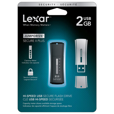 Lexar JumpDrive Secure II Plus 2GB Data Storage Device