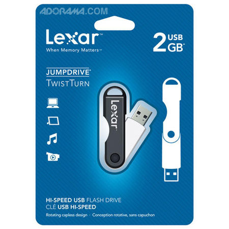 Lexar LJDTT2GBACNA JumpDrive TwistTurn 2GB, White