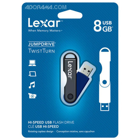 Lexar LJDTT8GBACNA JumpDrive TwistTurn 8GB, Blue