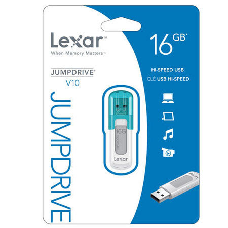 Lexar 16GB JumpDrive V10 USB Flash Drive, Teal
