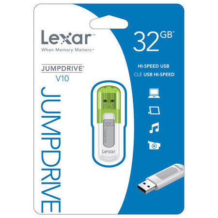 Lexar 32GB JumpDrive V10 USB Flash Drive, Green