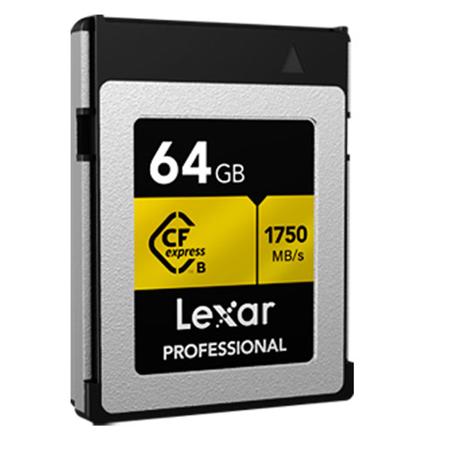 Lexar Professional CFexpress 64GB Type-B Memory Card, 1750MB/s Read, 1000MB/s Write