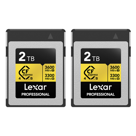 Lexar Gold Series Professional CFexpress 4.0 Type-B Memory Card 2TB 2-Pack