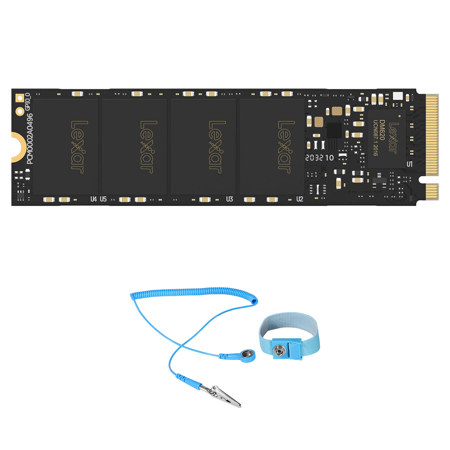Lexar NM620 1TB PCIe Gen3 NVMe M.2 Internal SSD, Bundle with Green Extreme 6' Anti-Static Wrist Strap