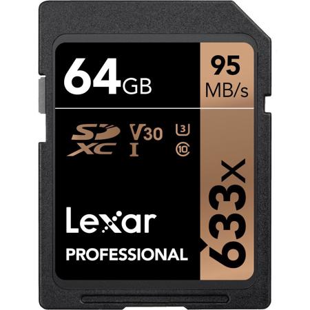 Lexar Professional 633x 64GB U3 SDXC Memory Card