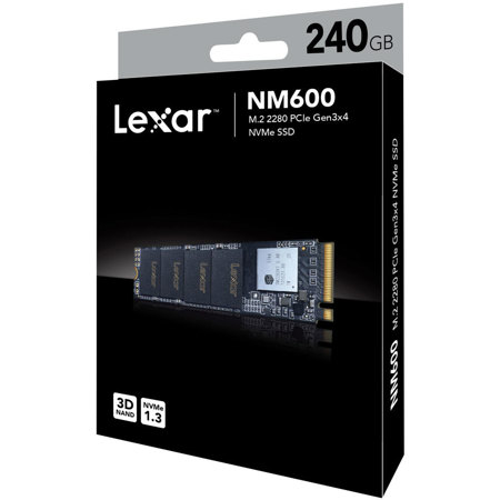 Lexar 240GB NM600 Mainstream M.2 2280 NVMe PCIe Gen3x4 Internal SSD