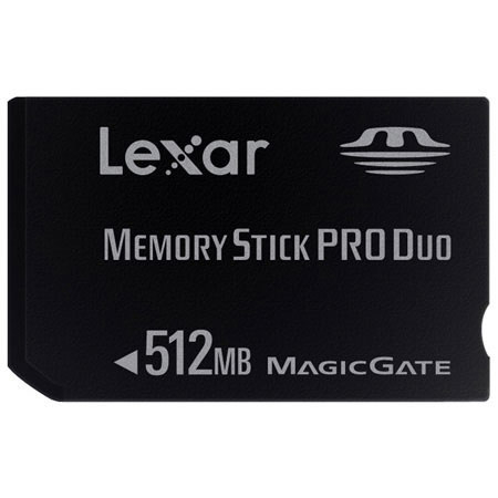 Lexar 512mb Memory Stick Duo Pro Memory Card.