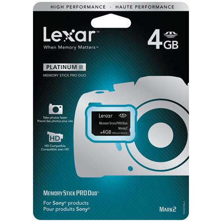 Lexar 4GB Platinum II Memory Stick Pro Duo Memory Card