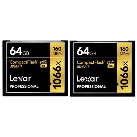 Lexar 64GB Professional UDMA 7 CF Memory Card (2 pack)