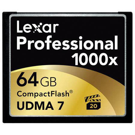 Lexar 64GB Professional 1000x CompactFlash Memory Card - Two Pack