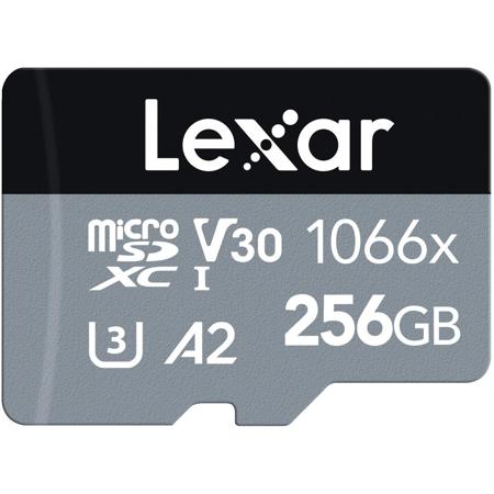 Lexar SILVER Professional 1066x 256GB UHS-I microSDXC Memory Card w/SD Adapter