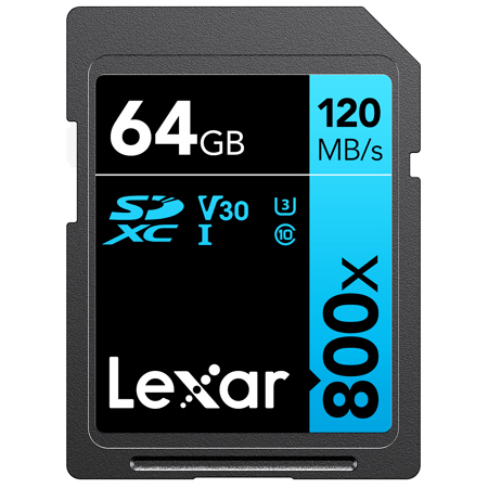Lexar BLUE Series High-Performance 800x 64GB UHS-I SDXC Memory Card