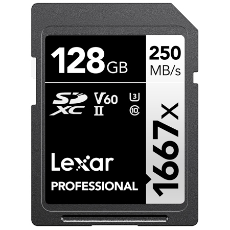 Lexar SILVER Series Professional 1667x UHS-II SDXC Memory 128GB Card