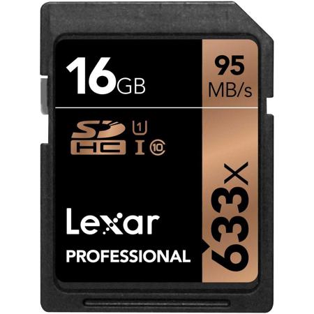 Lexar 16GB Class 10 UHS-I U1 SDHC Memory Card (2 pack)